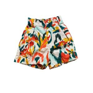 Chufy‎ High Waist Shorts Colorful Print Casual Summer XS